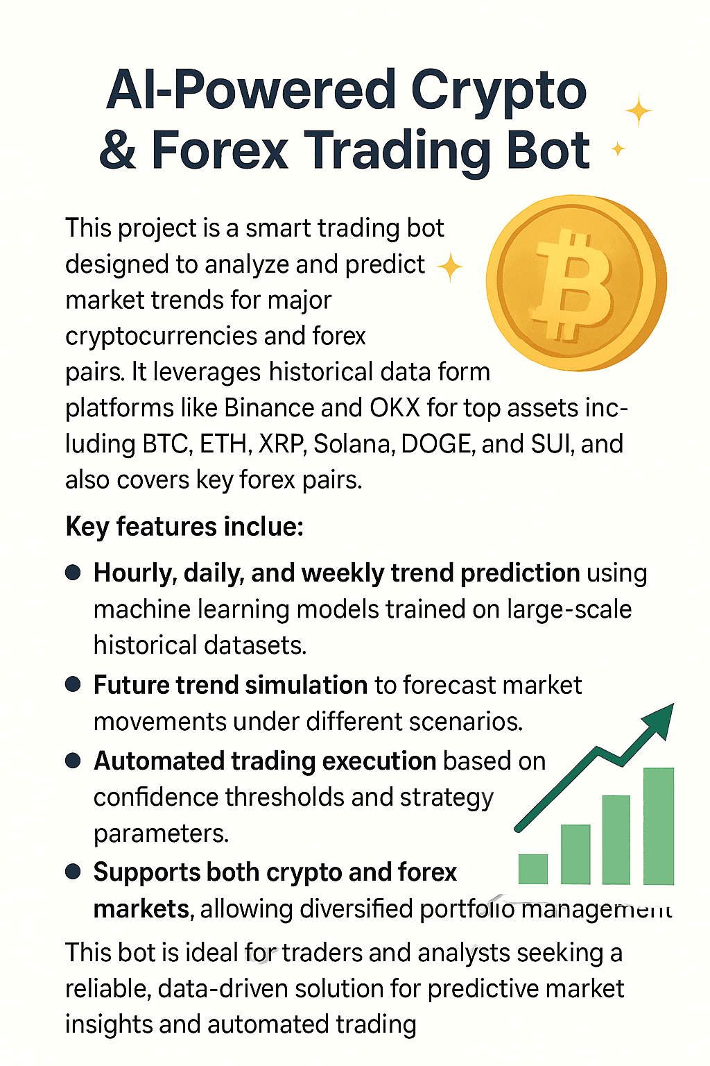 AI-powered crypto and forex trading bot overview
